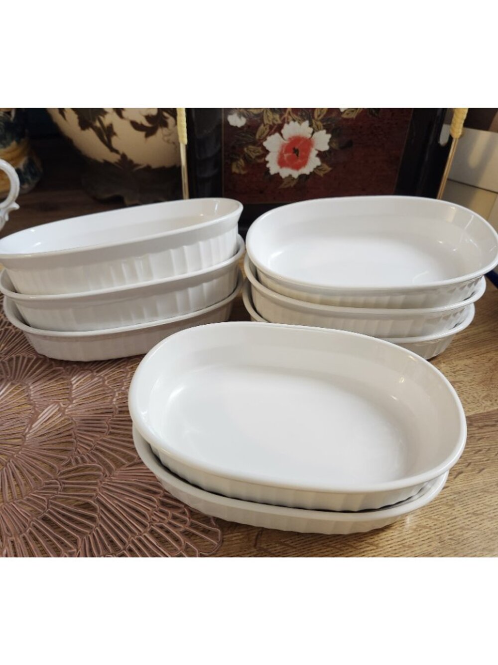 8- CorningWare F-15-B French White Oval Casserole Dishes 475 ml - Picture 8 of 8